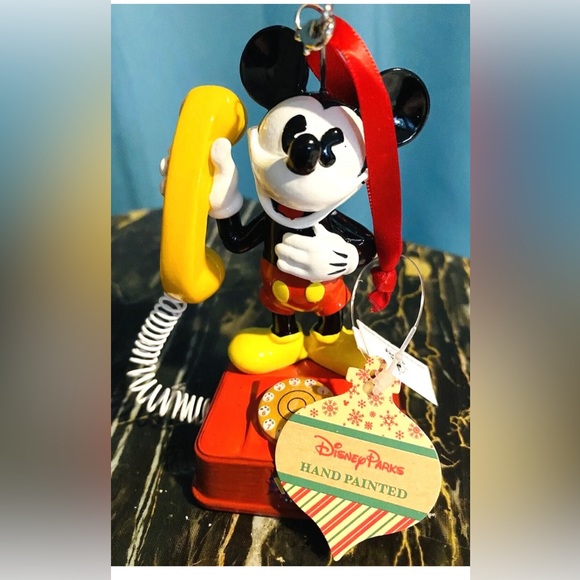 NWT Disney Parks Pop Century Resort Mickey Mouse Phone Christmas Ornament NWT - Picture 5 of 8
